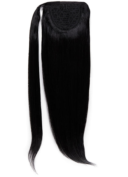 22 Inch Clip in Ponytail Extension #1 Jet Black