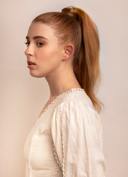 16 inch Clip in Ponytail Extension #8 Chestnut Brown