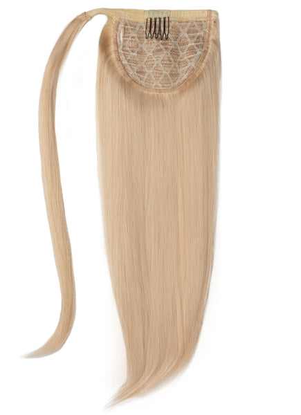 16 inch Clip in Ponytail Extension Ice Blonde