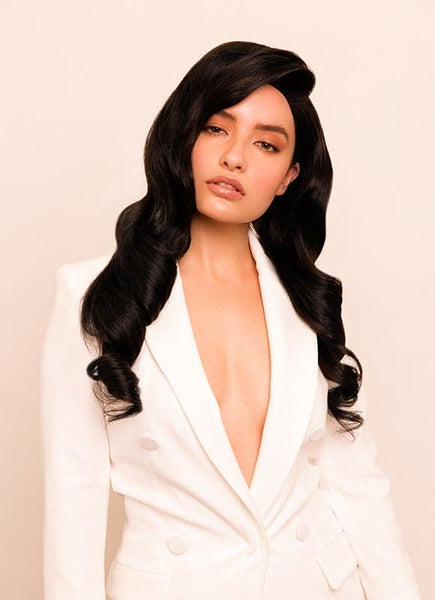 20 Inch Lace Front Human Hair Wig #1B Natural Black