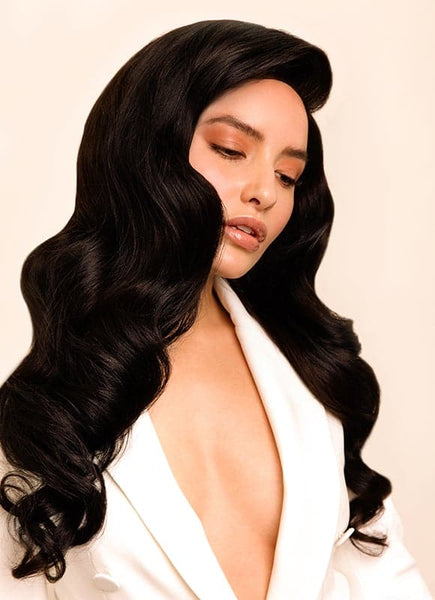 20 Inch Lace Front Human Hair Wig #1B Natural Black