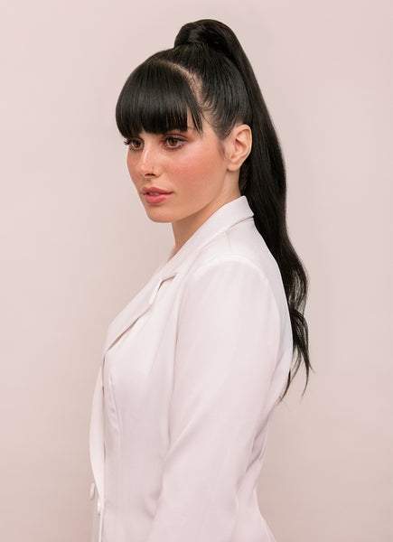 22 Inch Clip in Ponytail Extension #1 Jet Black