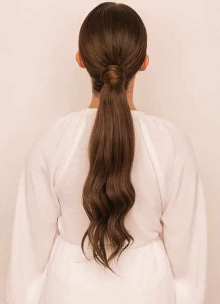 22 Inch Clip in Ponytail Extension #1C Mocha Brown