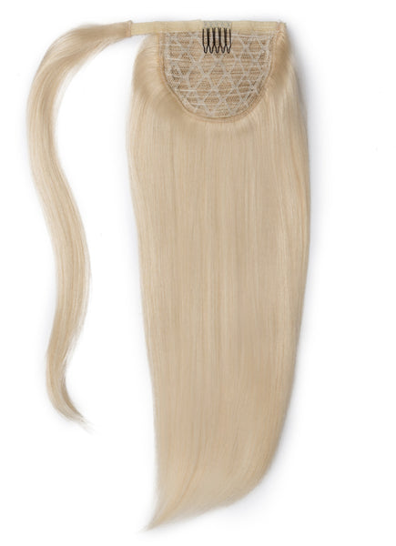 22 Inch Clip in Ponytail Extension Light Grey