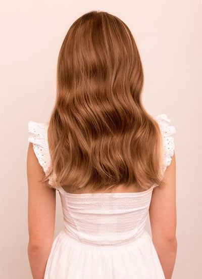 16 inch clip in hair extensions #8 chestnut brown 2