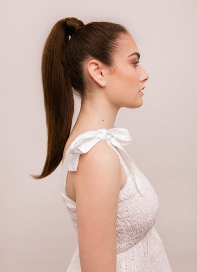 16 inch Clip in Ponytail Extension #2 Dark Brown