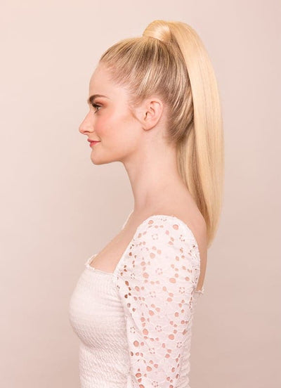 16 inch Clip in Ponytail Extension #60 Light Blonde