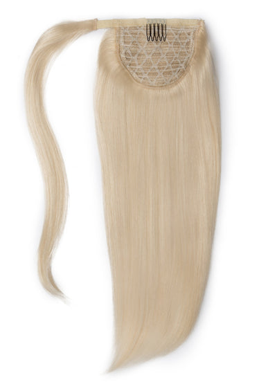 16 inch Clip in Ponytail Extension Light Grey