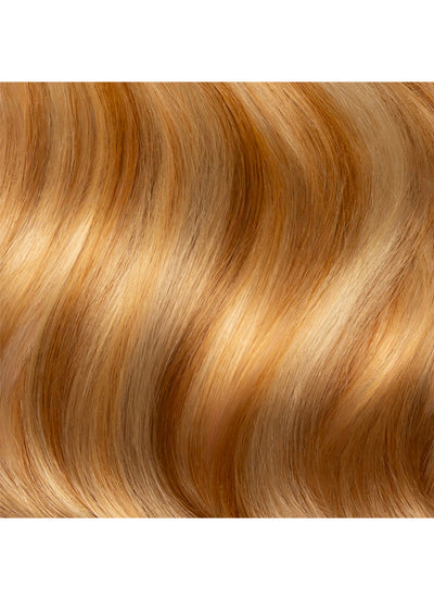 16 inch Deluxe Clip in Hair Extensions Light Brown with Light Blonde Highlights