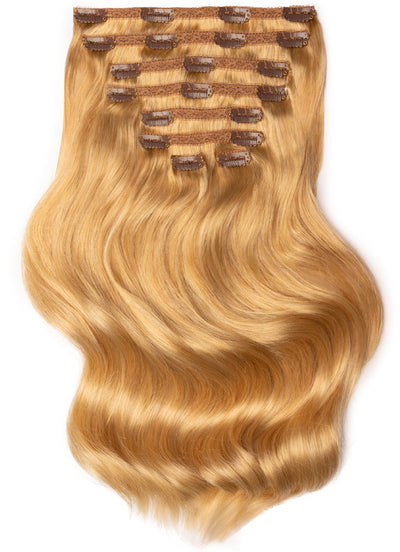 16 inch Deluxe Clip in Hair Extensions #16 Light Golden Blonde