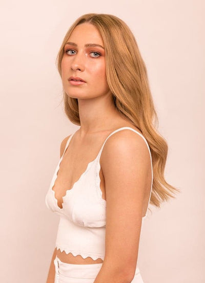 16 inch Deluxe Clip in Hair Extensions #16 Light Golden Blonde