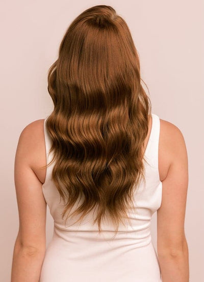 16 inch Deluxe Clip in Hair Extensions #4 Medium Brown