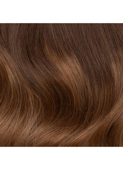 16 inch Full Volume Clip in Hair Extensions Dark to Light Brown Ombre