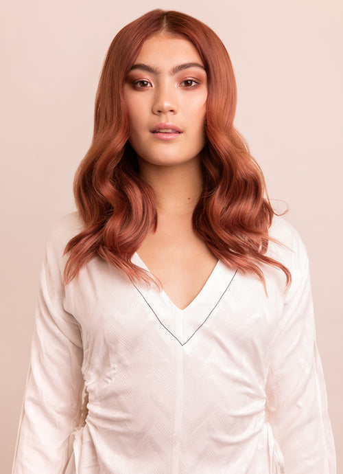 16 inch Halo Hair Extensions in #33 Dark Auburn Red