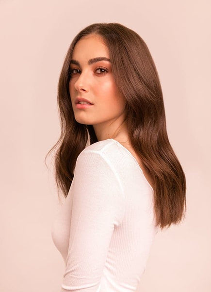 16 inch Halo Hair Extensions in #2 Dark Brown