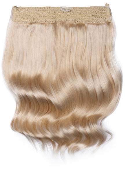 16 inch Halo Hair Extensions in Ice Blonde
