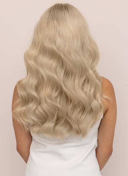 16 inch Halo Hair Extensions in Light Grey