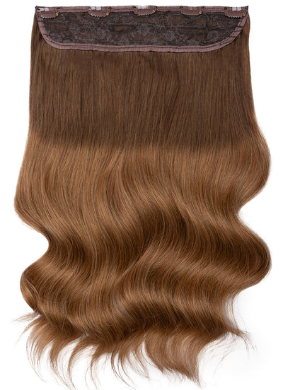 Clip in One Piece/ Volumizer Dark to Light Brown Ombre