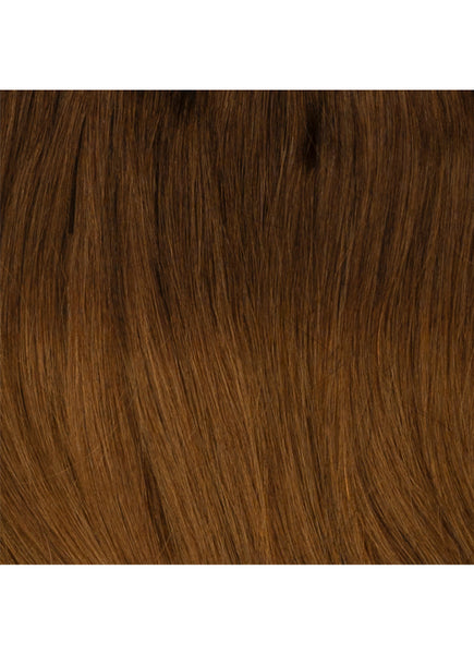 16 inch Ultimate Volume Clip in Hair Extensions Dark to Medium Brown Ombre
