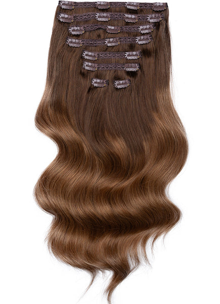 16 Inch Ultimate Volume Clip in Hair Extensions T#02/06 Ombre