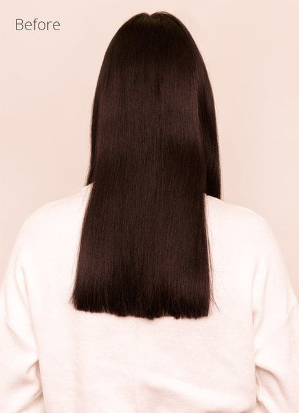20 inch Deluxe Clip in Hair Extensions #1B Natural Black