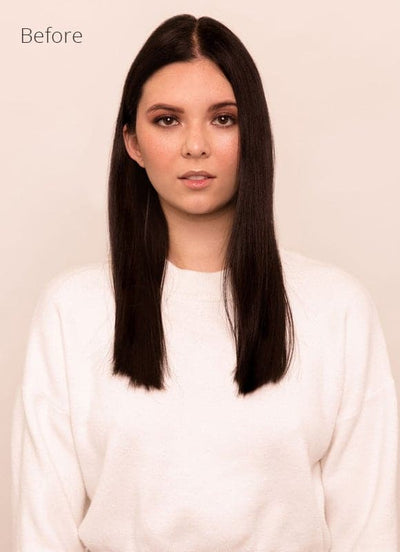 20 inch Remy Tape Hair Extensions #1B Natural Black