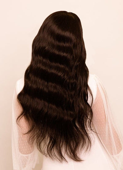 20 Inch Lace Front Human Hair Wig #1C Mocha Brown