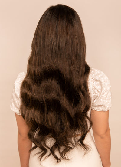 24 inch Ultimate Volume Clip in Hair Extensions  #1C Mocha Brown