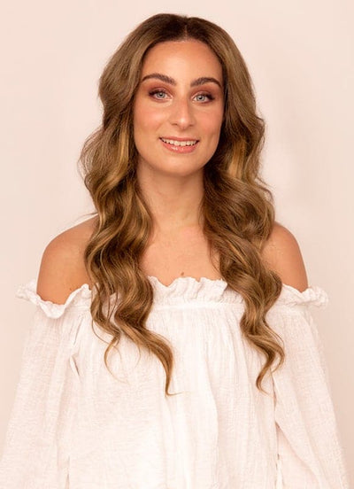 20 inch Ultimate Volume Clip in Hair Extensions in Dark & Light Brown Balayage