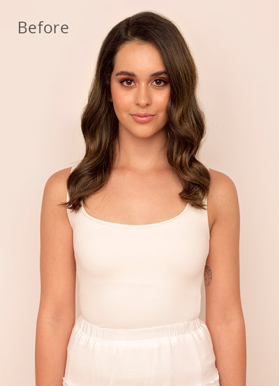 20 inch Ultimate Volume Clip in Hair Extensions  Mocha & Medium Brown Balayage