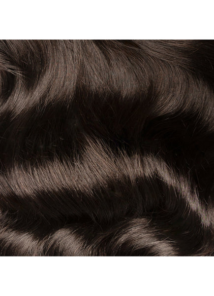 20 inch Deluxe Clip in Hair Extensions #1B Natural Black