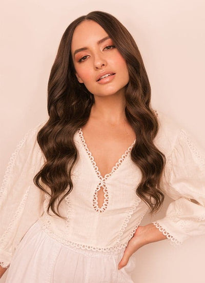 20 inch Deluxe Clip in Hair Extensions #1C Mocha Brown