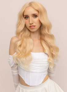 20 inch Deluxe Clip in Hair Extensions #613 Bleached Blonde