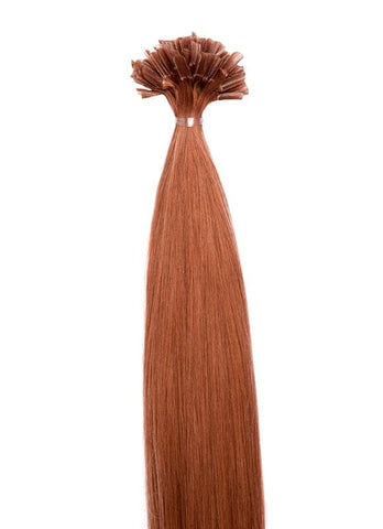 20 Inch Keratin Bond/ Fusion Hair Extensions Nail/ U-Tip #33 Dark Auburn