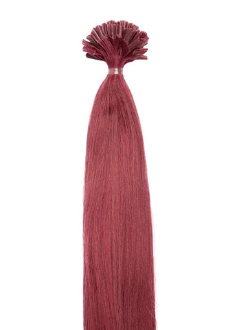 20 Inch Keratin Bond/ Fusion Hair Extensions Nail/ U-Tip #Burgundy