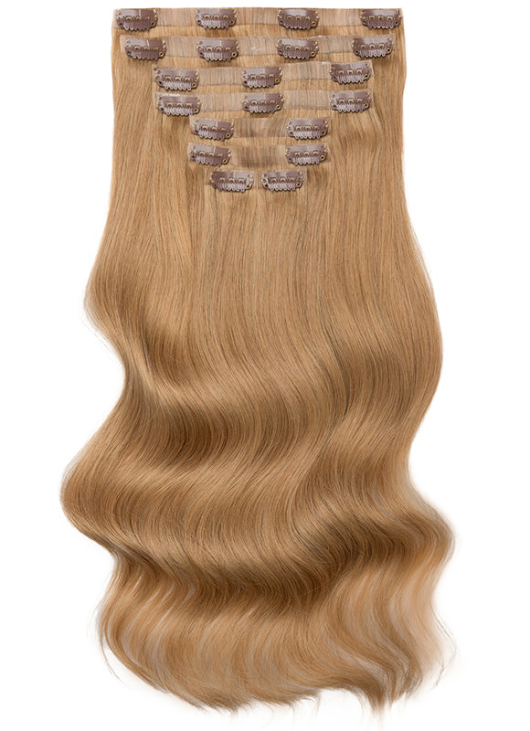 20 inch Seamless Clip in Hair Extensions #18 Golden Blonde