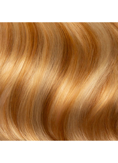 20 inch Seamless Clip in Hair Extensions Light Brown with Light Blonde Highlights