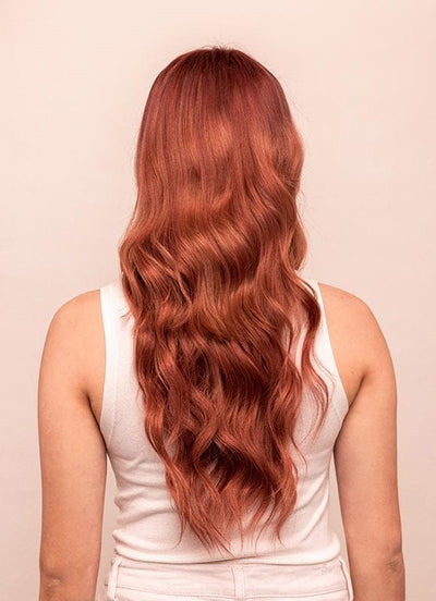 20 inch Seamless Clip in Hair Extensions #33 Dark Auburn Red