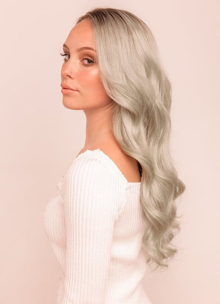 20 Inch Deluxe Clip in Hair Extensions #Silver