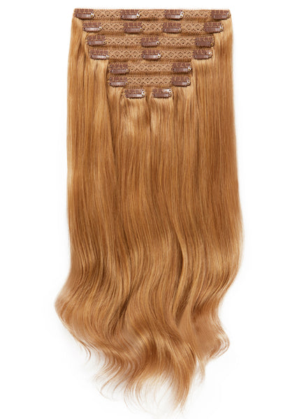 20 inch Ultimate Volume Clip in Hair Extensions  #14 Dark Blonde