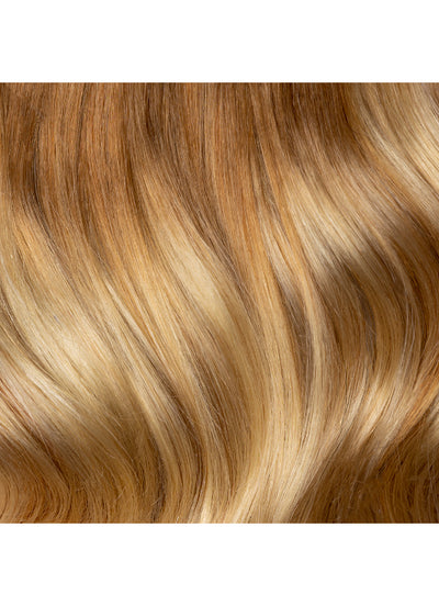 20 inch Ultimate Volume Clip in Hair Extensions in Light Brown & Blonde Balayage