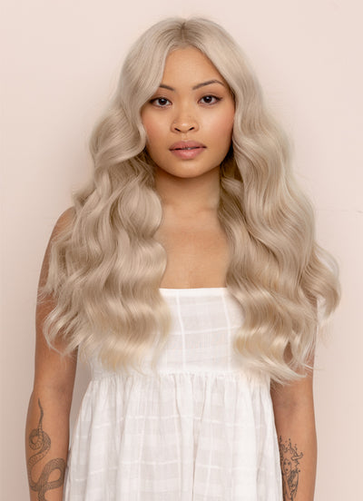 20 inch Ultimate Volume Clip in Hair Extensions  Light Grey