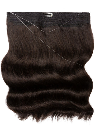22 inch Halo Hair Extensions in #1B Natural Black