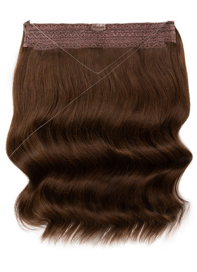 22 inch Halo Hair Extensions in #2 Dark Brown