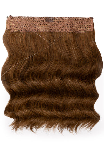22 inch Halo Hair Extensions in #4 Medium Brown
