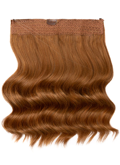 22 inch Halo Hair Extensions in #6 Light Chestnut Brown