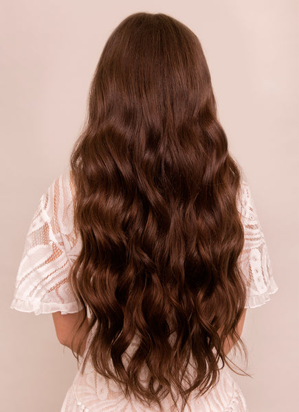 22 inch Halo Hair Extensions in #2 Dark Brown