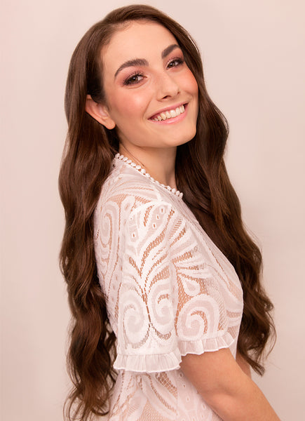 22 inch Halo Hair Extensions in #2 Dark Brown