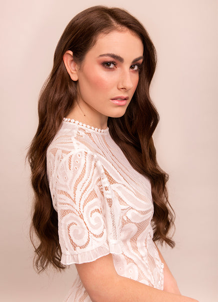 22 inch Halo Hair Extensions in #2 Dark Brown