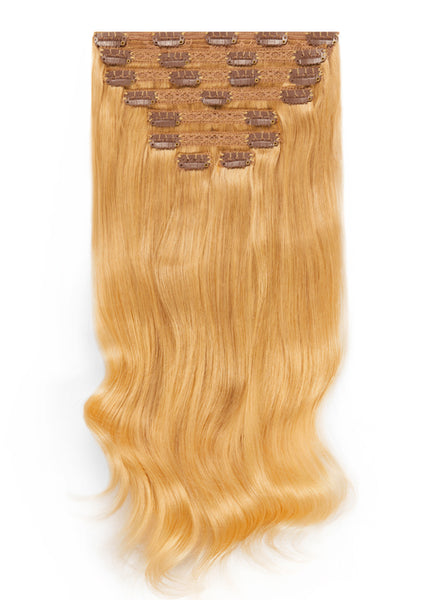 24 Inch Deluxe Clip in Hair Extensions #27 Strawberry Blonde